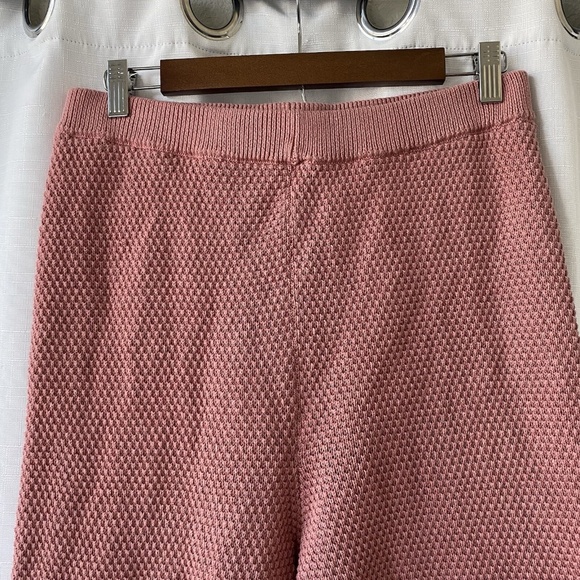 Free People Beach Hailee Sweater Bottoms Pink Coral Wide Leg Knit size M - Picture 2 of 11